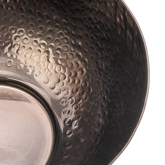 Hello Honey® Silver Finish Round Hammered Metal Bowl Set